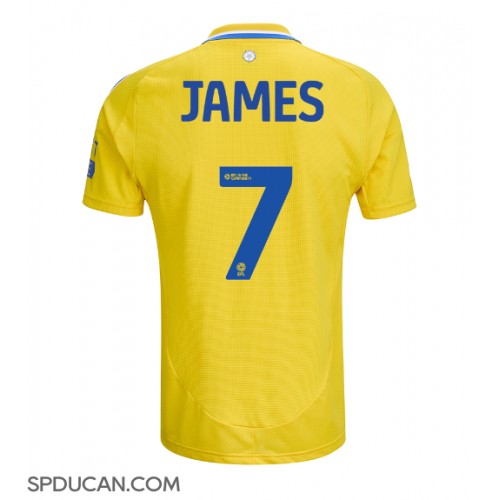 Muški Nogometni Dres Leeds United Daniel James #7 Gostujuci 2024-25 Kratak Rukav